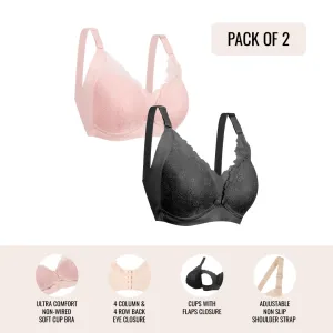 Okus - Pretty Lace Maternity & Nursing Bra Pack of 2