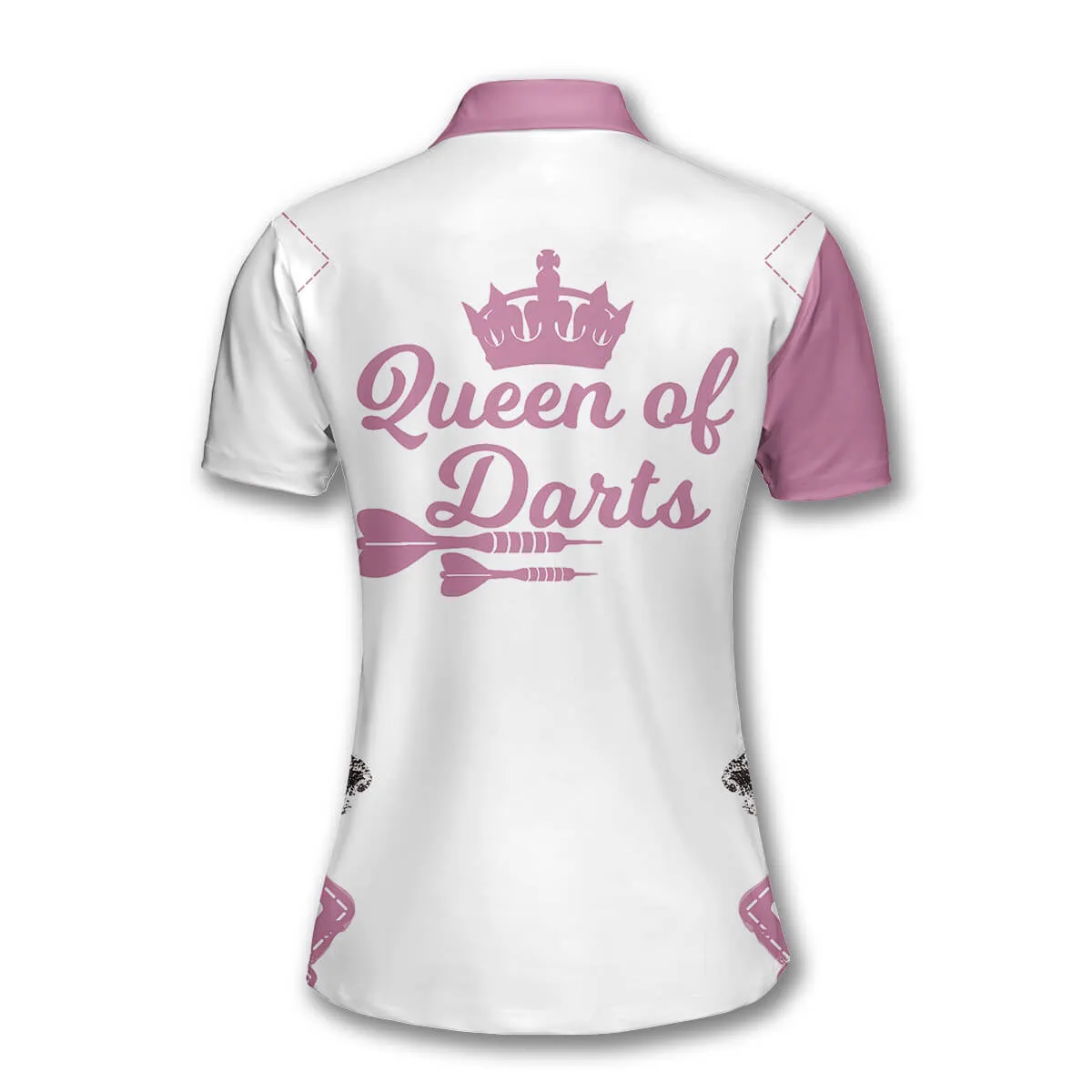 Personalized Queen of Darts Custom Darts Polo Shirts for Women