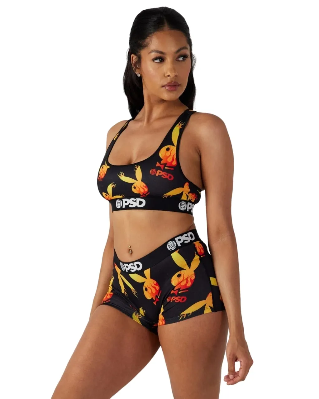 PSD Women's Playboy Flames Boy Shorts