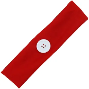 Red Button Headband for Mask