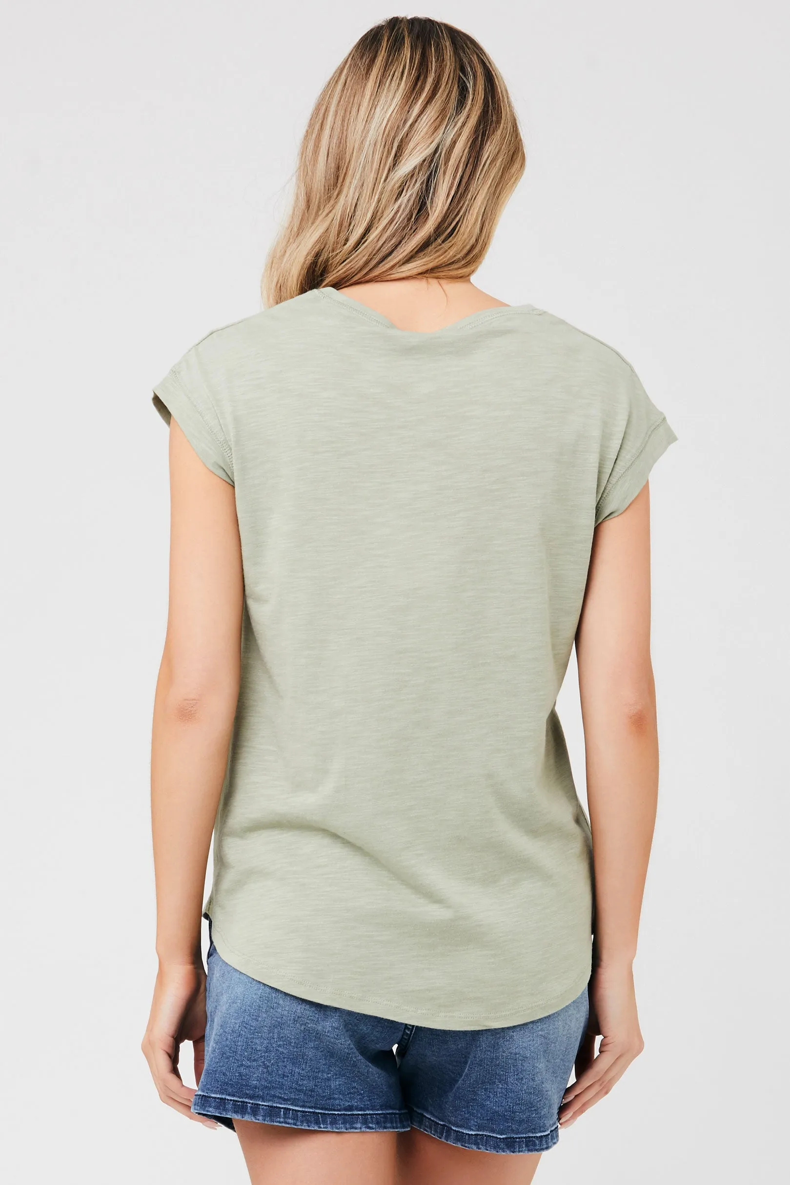 Richie Maternity Nursing Top in Leaf Ripe