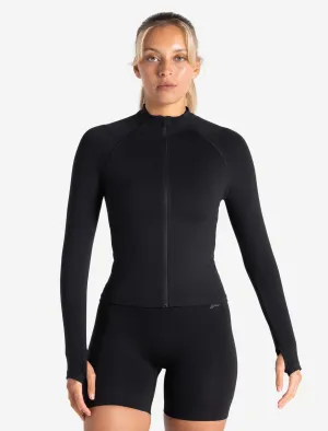 Sculpt Seamless Zip Jacket - Black