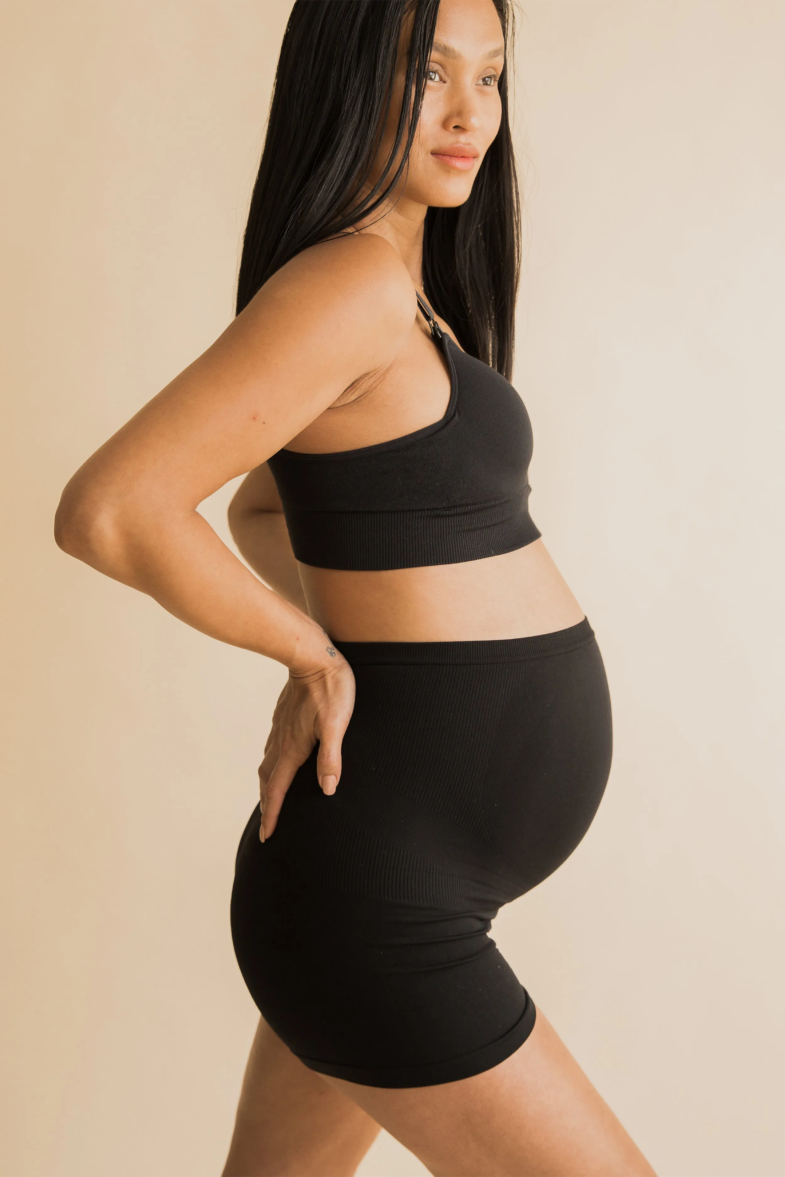 Seamless Maternity Over Belly Support Boyshorts