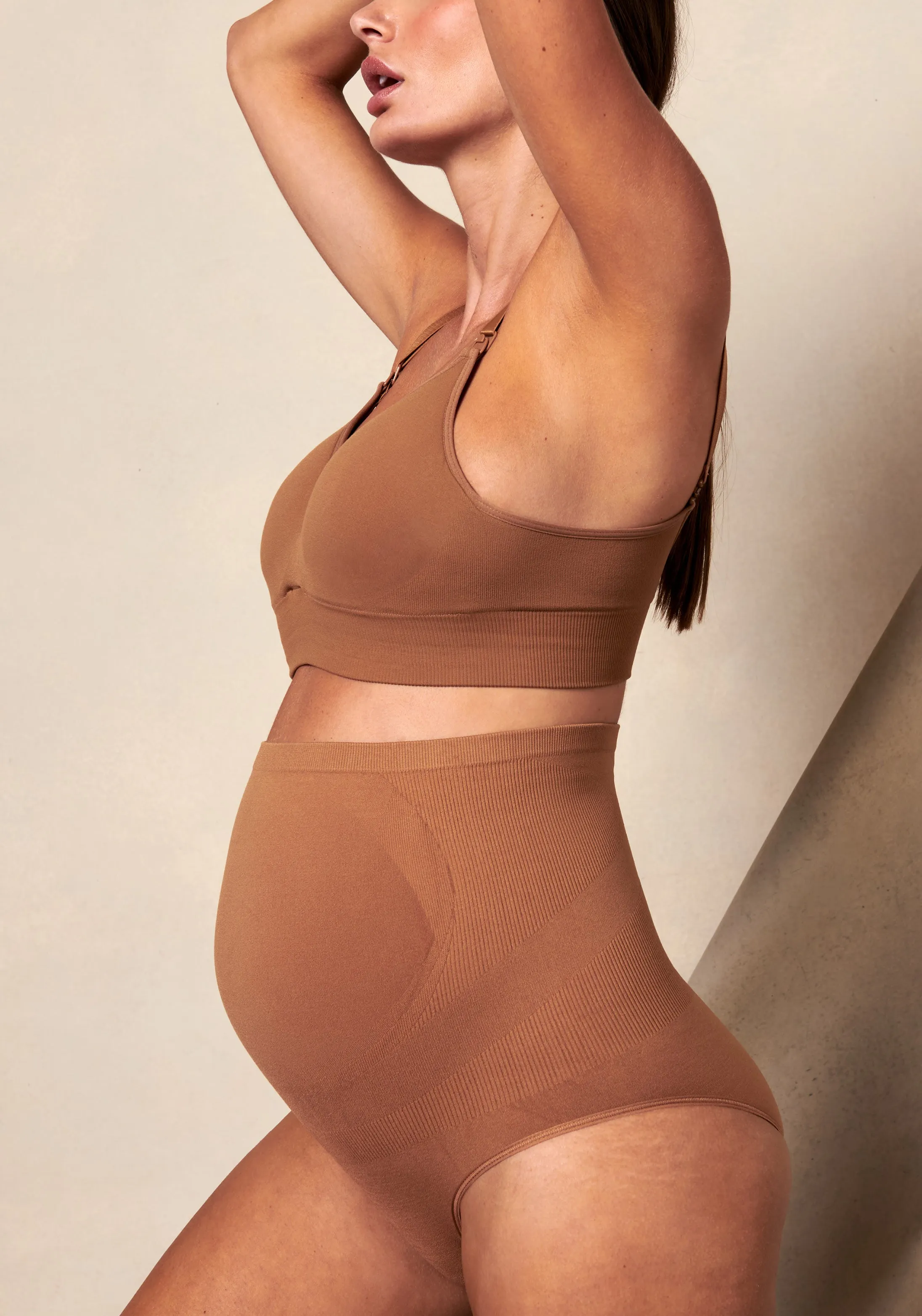 Seamless Maternity Over Belly Support Panties