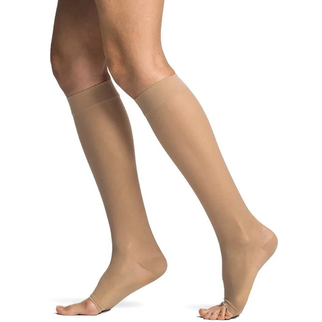 Sigvaris Sheer Women's Knee High 20-30 mmHg, Open Toe