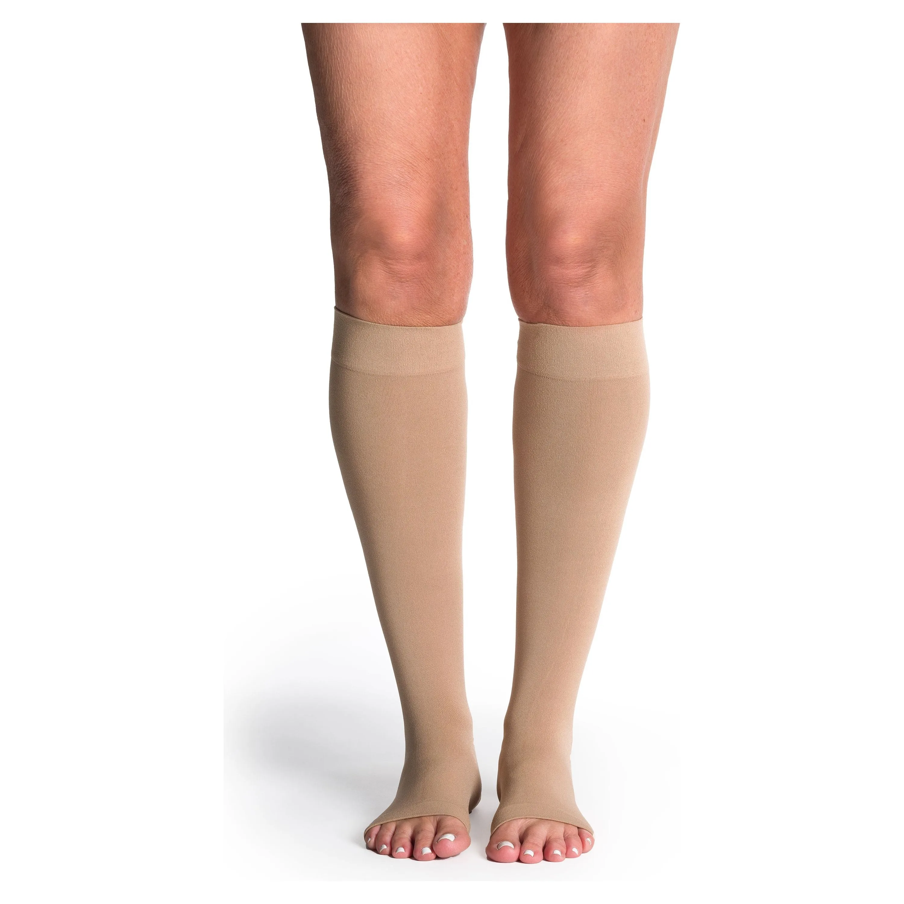 Sigvaris Soft Opaque Women's Knee High 15-20 mmHg, Open Toe