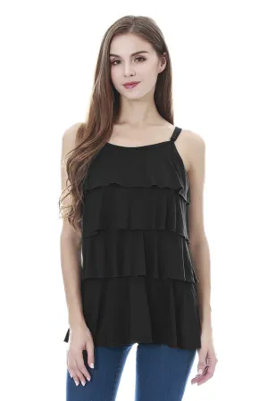 Smallshow Multi-layer Ruffle Nursing Cami