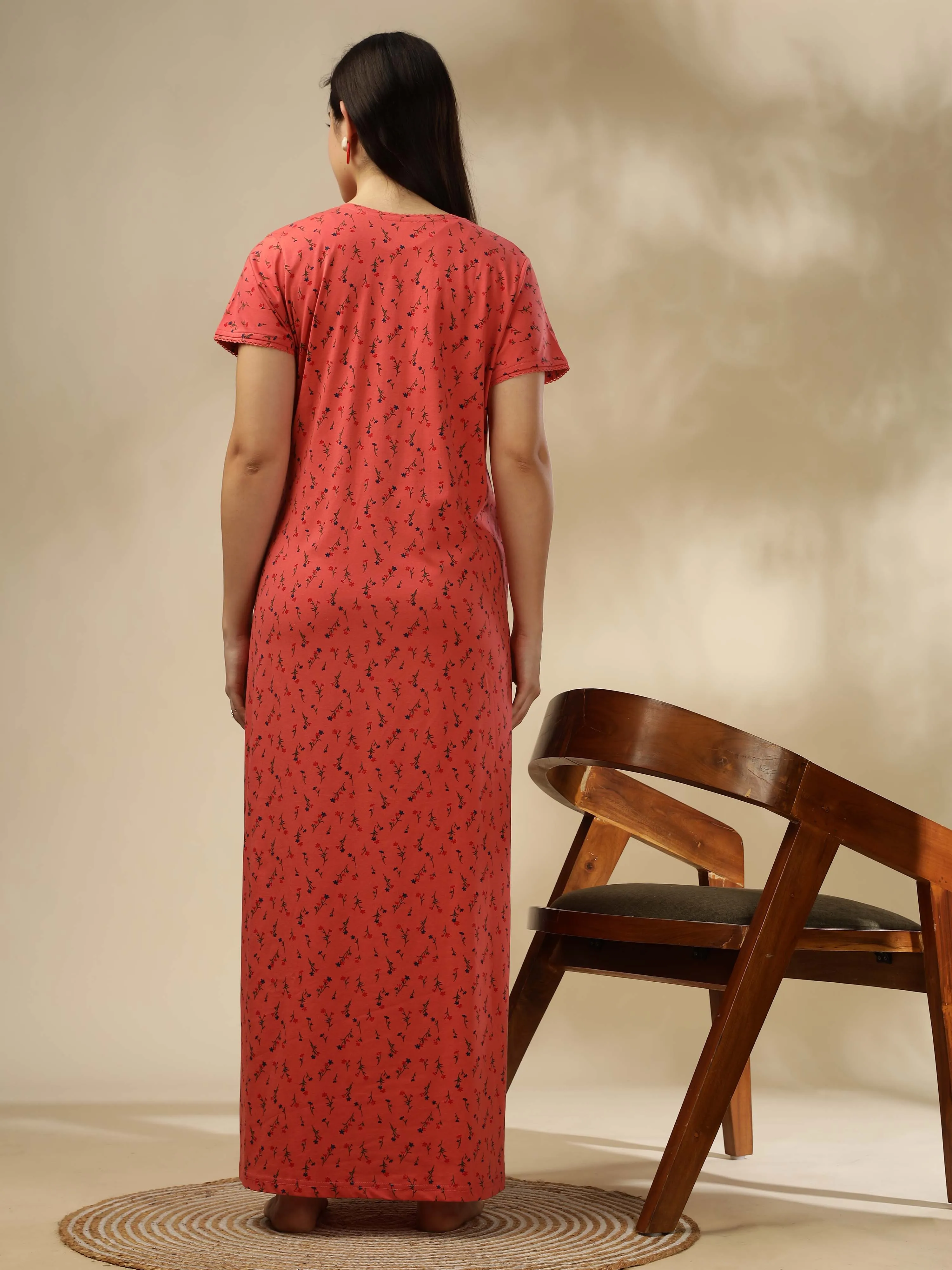 Soft and stylish, our Peachy Pink Maternity Maxi Nightdress awaits