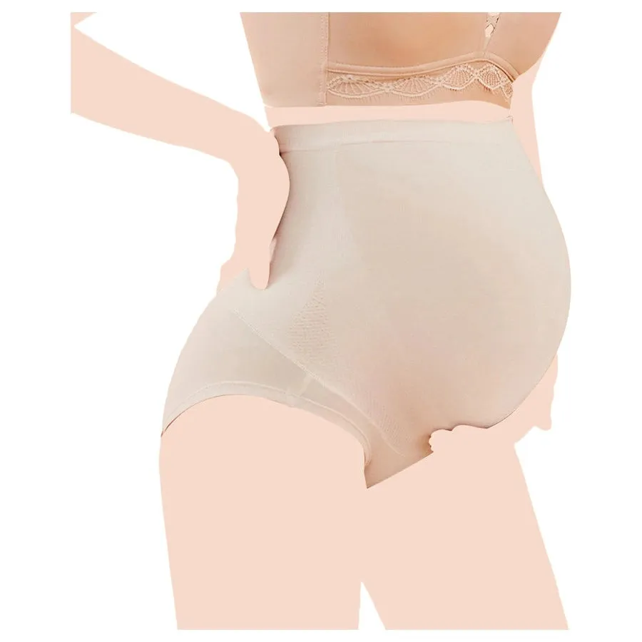 Sunveno High Waist Pregnancy Support Cotton Panties (Skin)