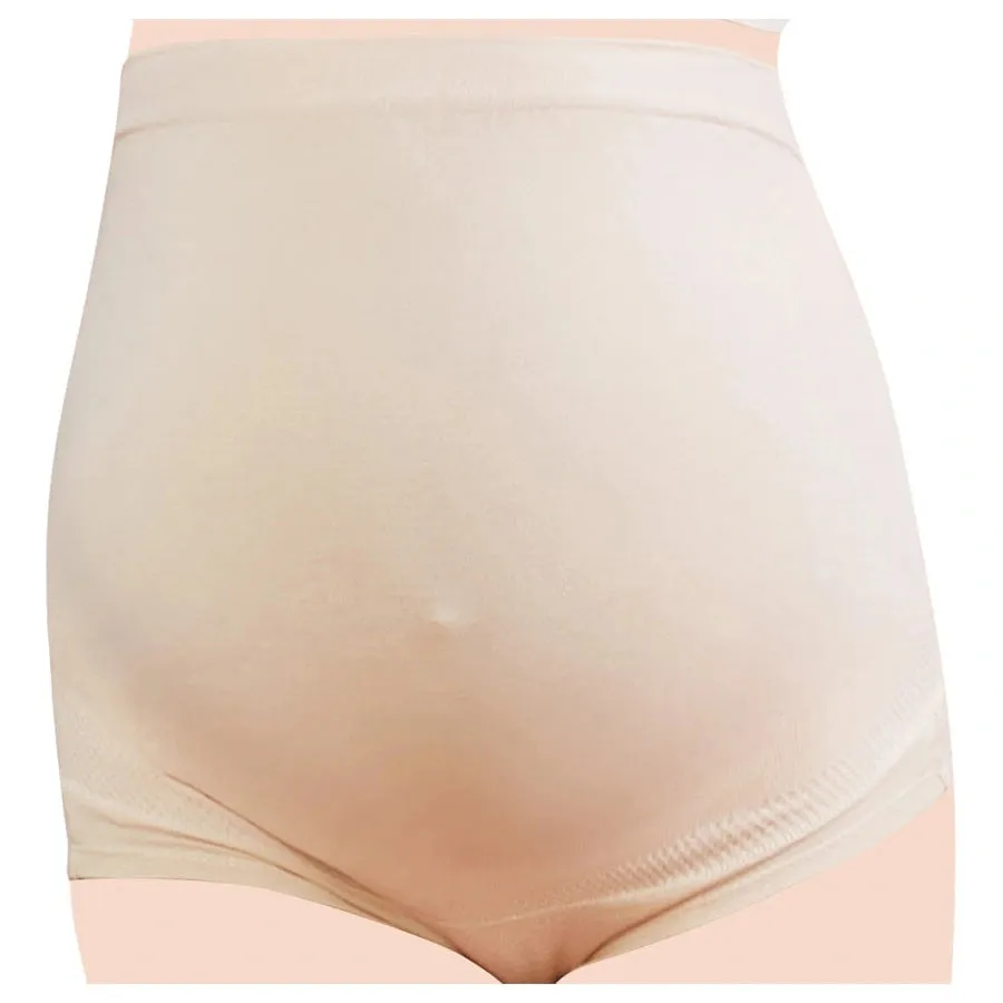 Sunveno High Waist Pregnancy Support Cotton Panties (Skin)