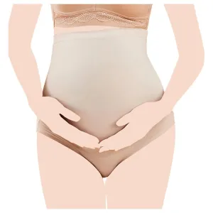 Sunveno High Waist Pregnancy Support Cotton Panties (Skin)