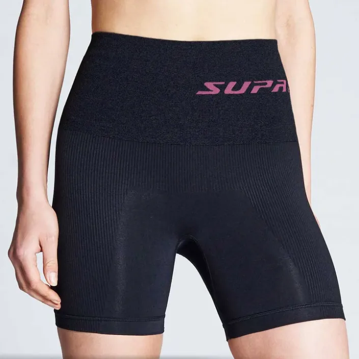 Supacore Post-Natal Compression and Recovery Shorts - Pink Logo/ Black (Special Order)