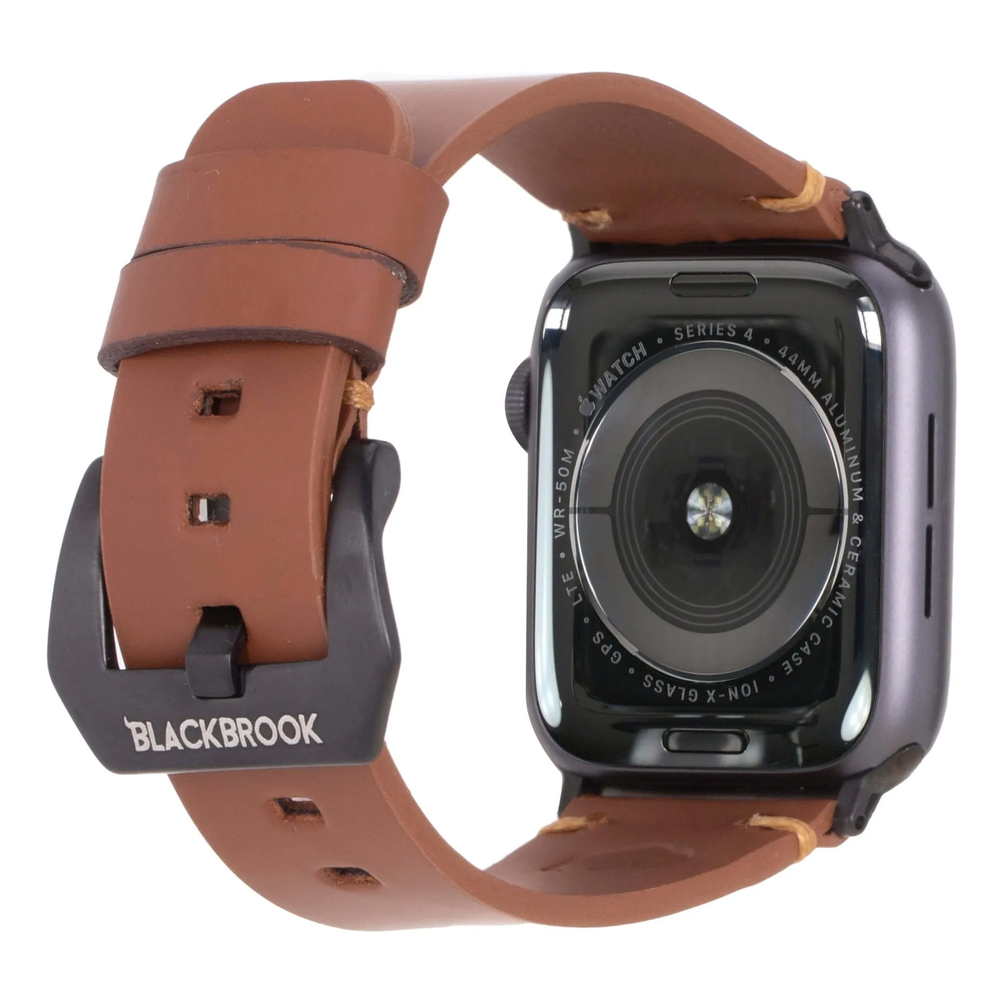 Sutton Modern Band for Apple Watch 44mm / 45mm, Brown, Black Hardware