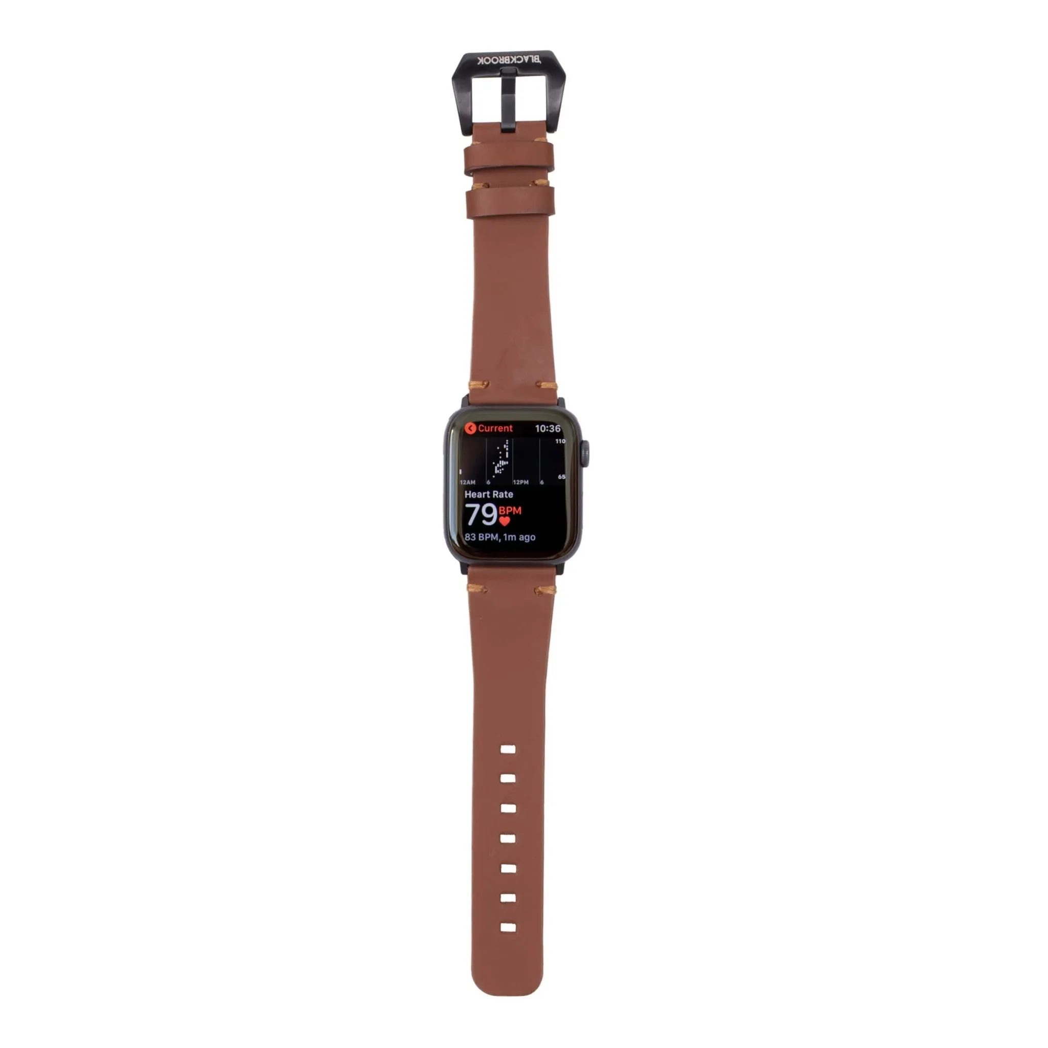 Sutton Modern Band for Apple Watch 44mm / 45mm, Brown, Black Hardware