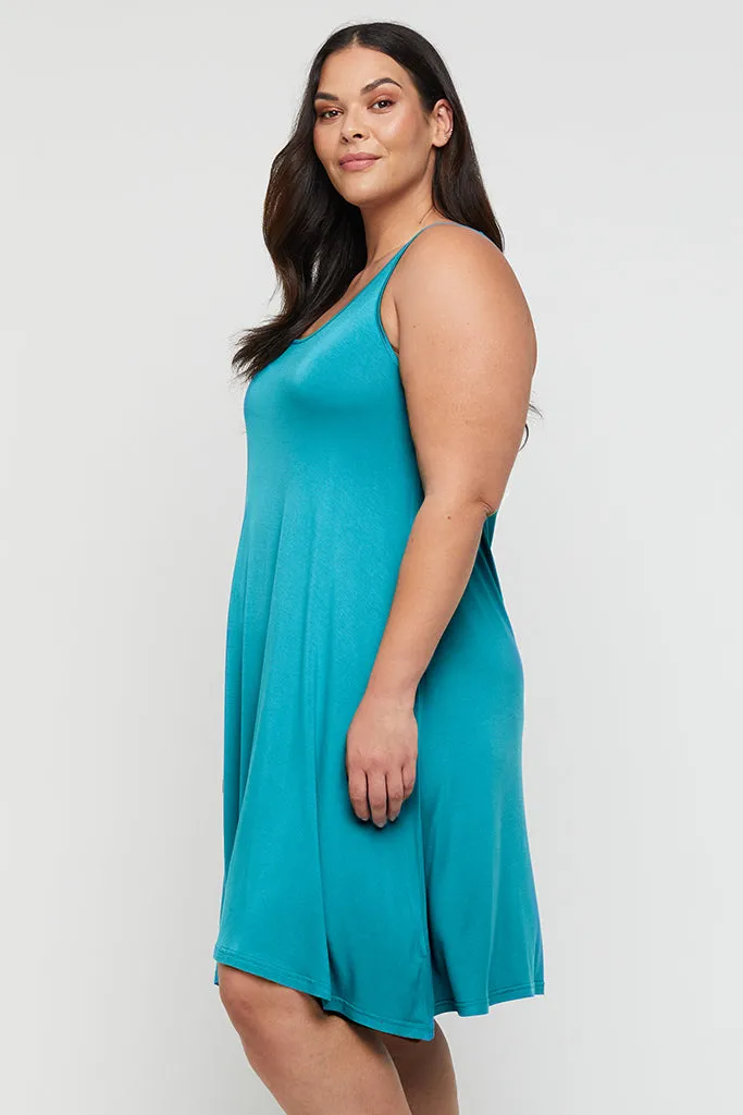 Swing Maternity Dress - Teal