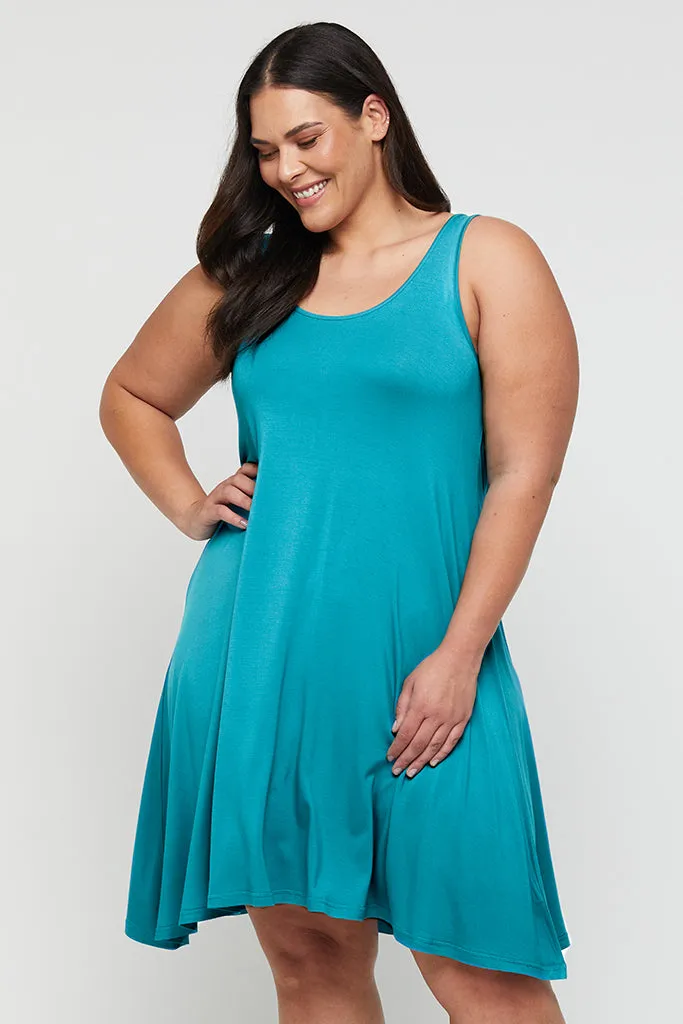 Swing Maternity Dress - Teal