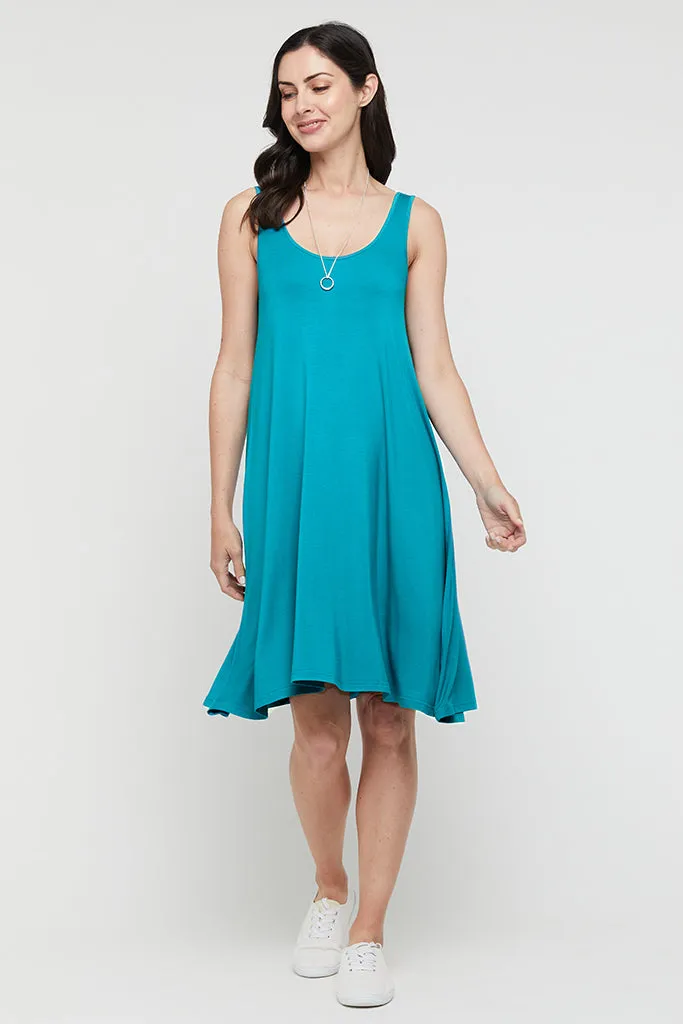 Swing Maternity Dress - Teal