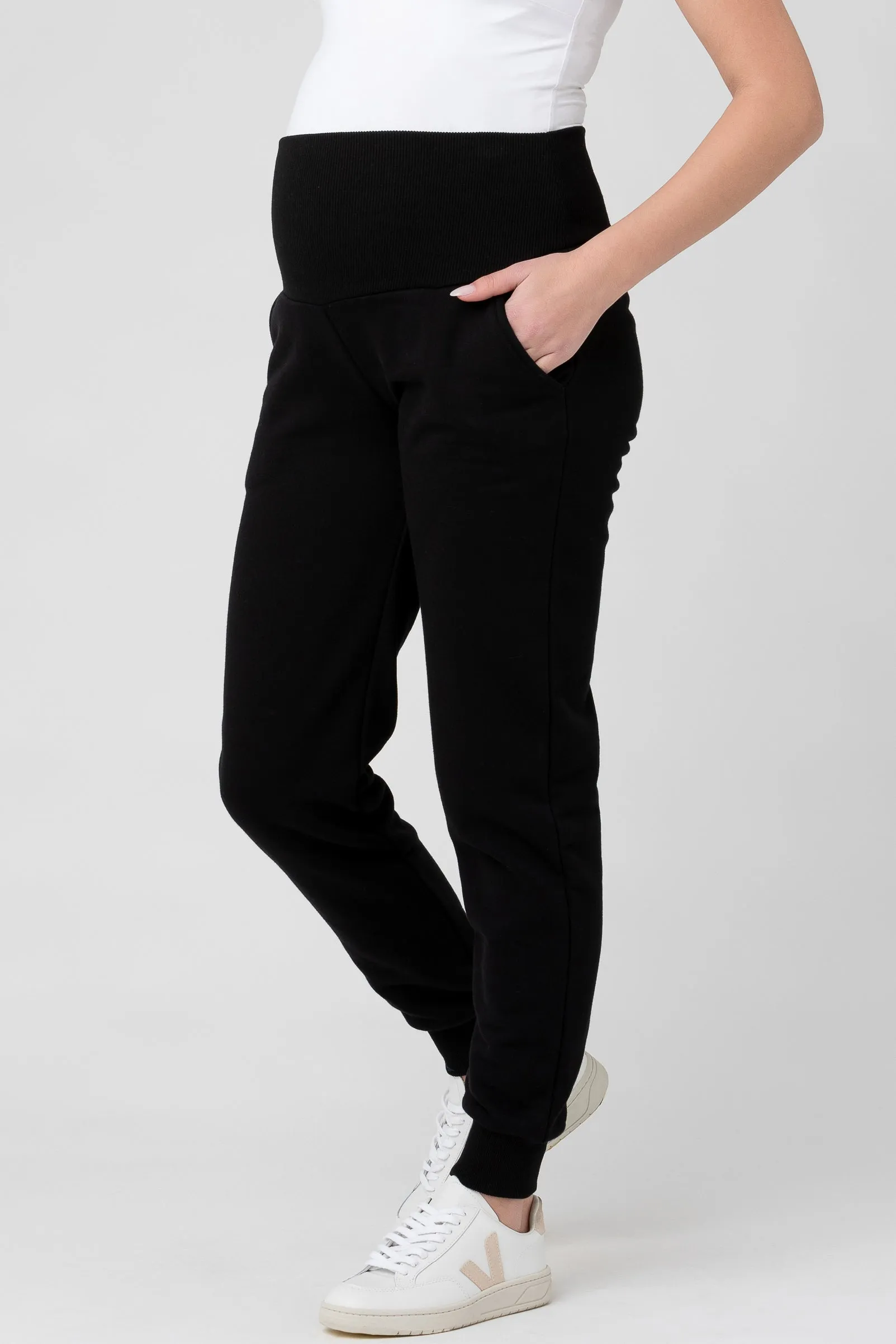 Taylor Over Tummy Joggers Black