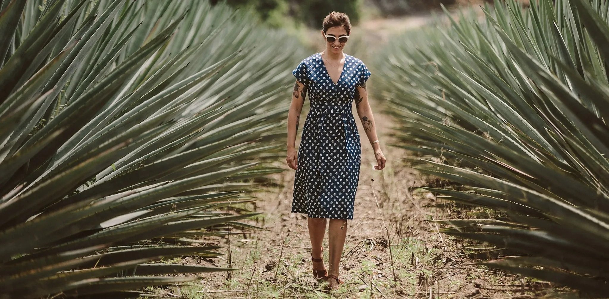 The Emma Dress in Indigo Print