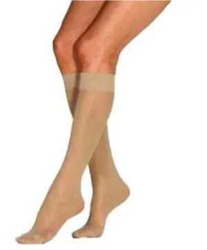 UltraSheer Supportwear Women's Knee-High Mild Compression Stockings, Medium, Silky Beige