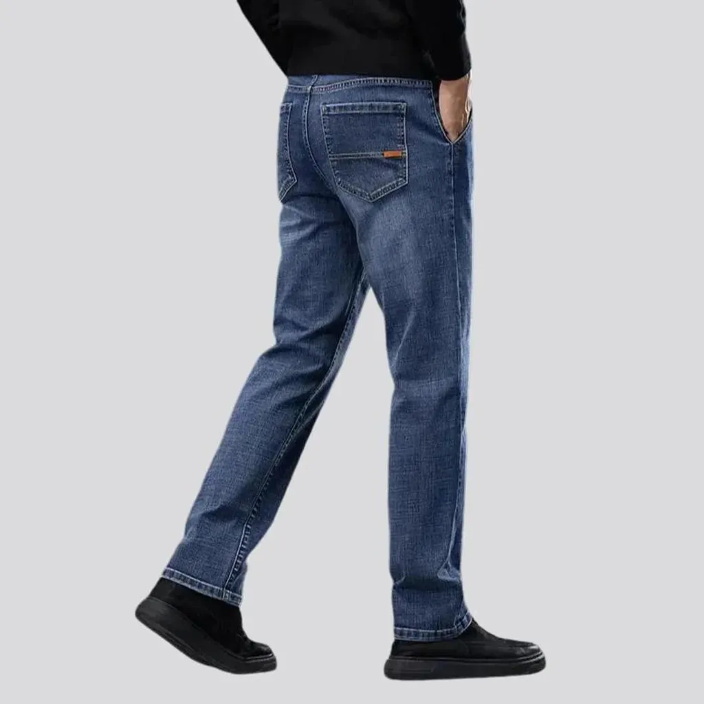 Vintage tapered-fit stretchable men's jeans