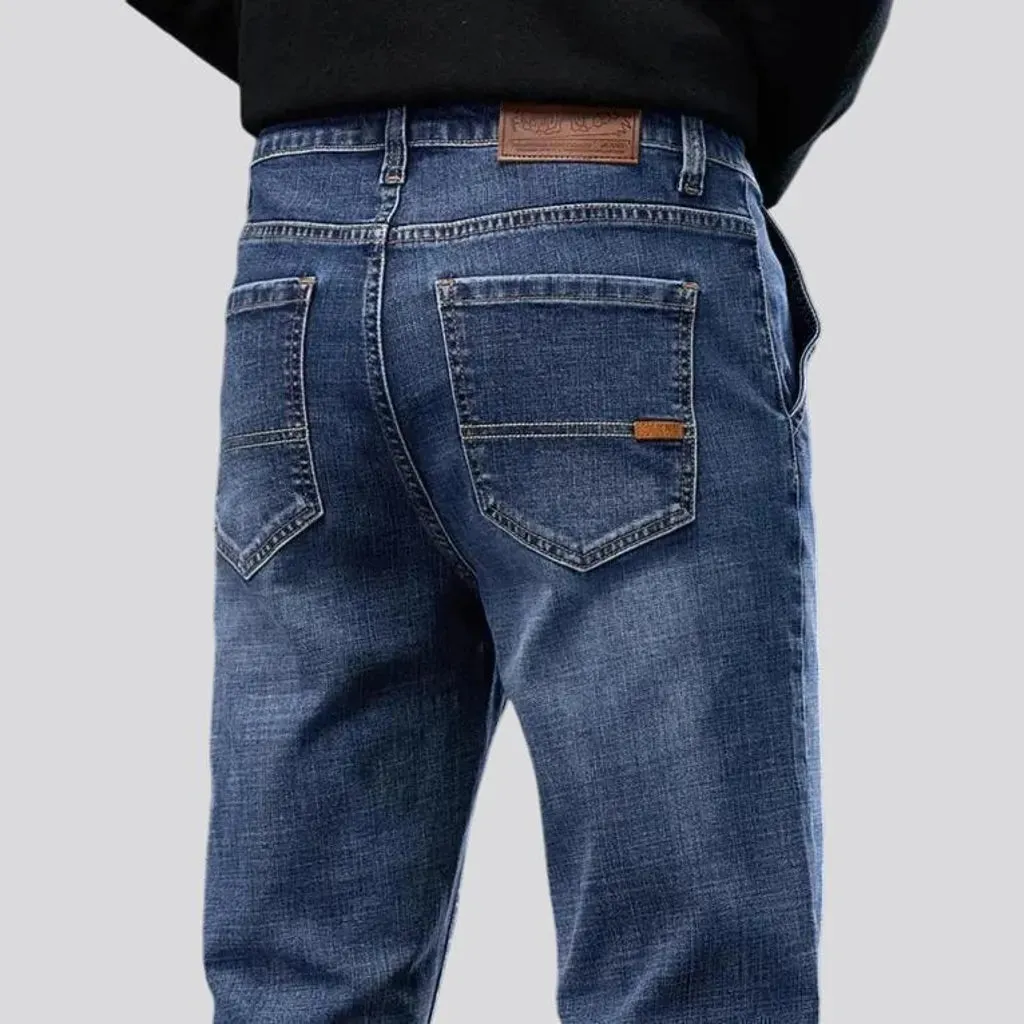 Vintage tapered-fit stretchable men's jeans