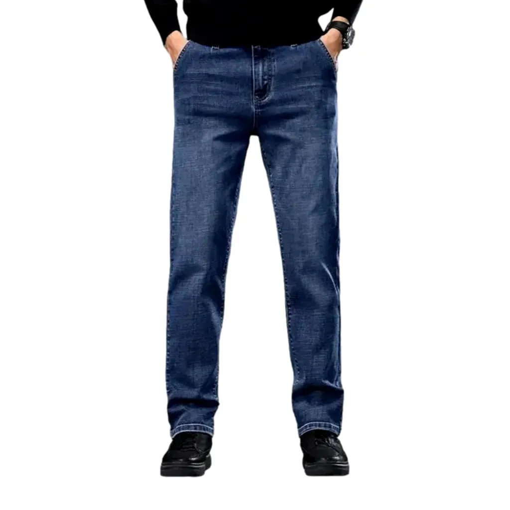 Vintage tapered-fit stretchable men's jeans