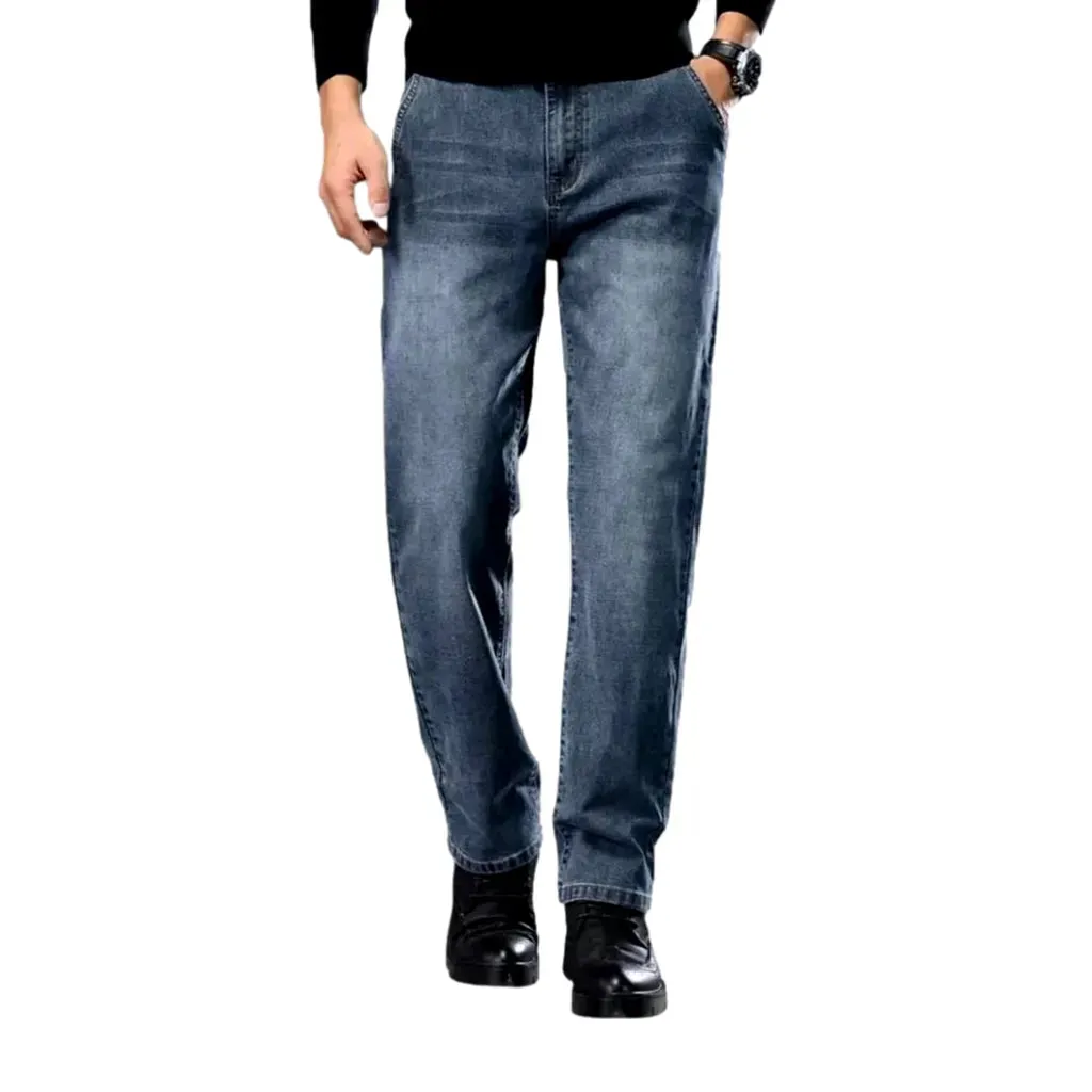 Vintage tapered-fit stretchable men's jeans